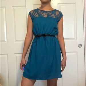 Turquoise blue dress